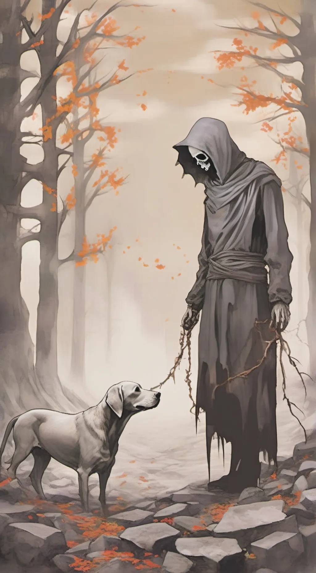 ai character: Death background