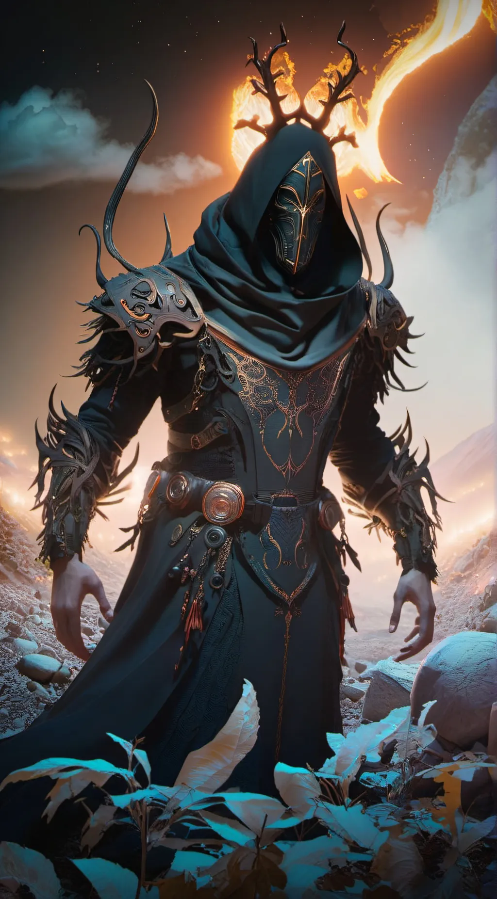 ai character: darkness background