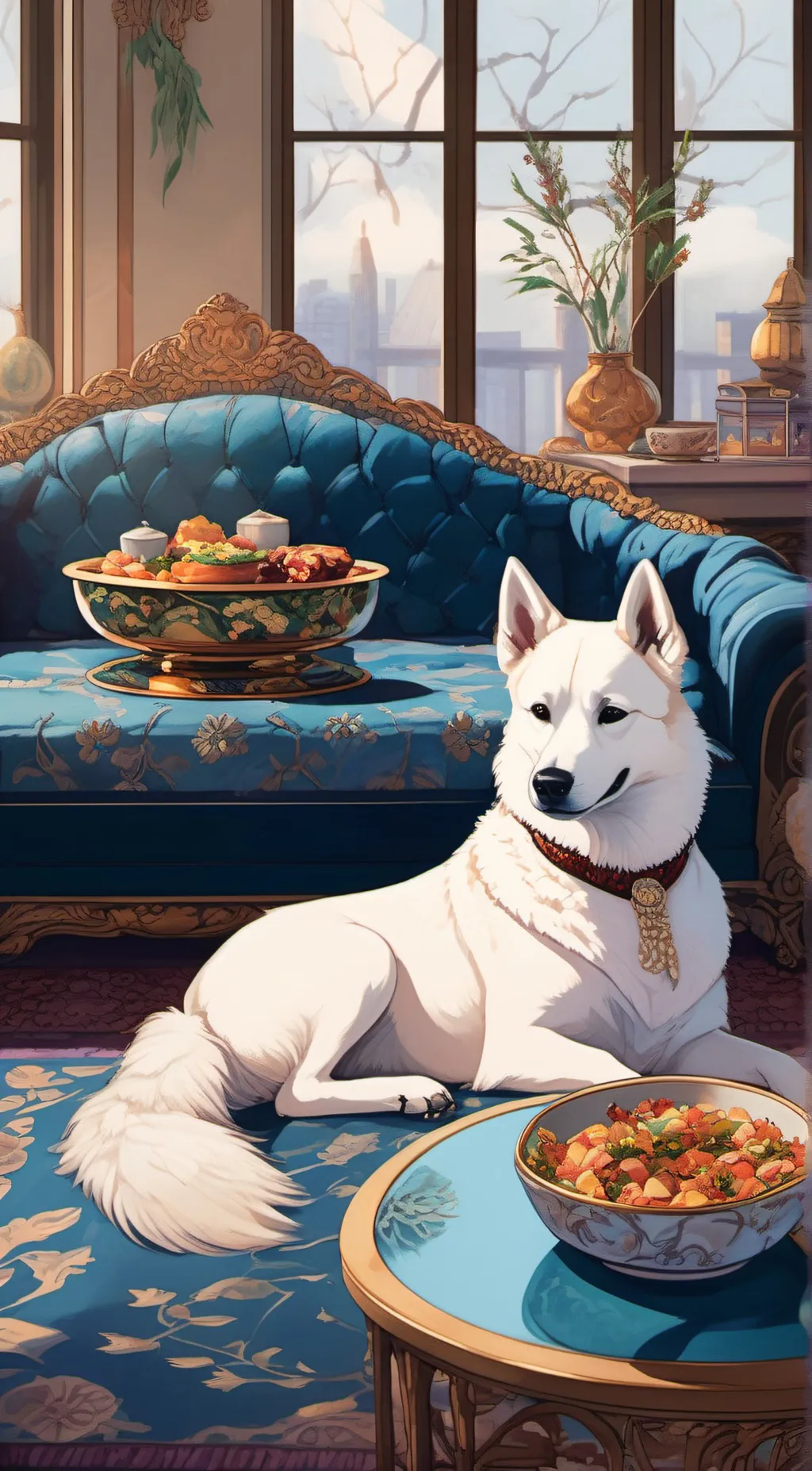 ai character: Rose background