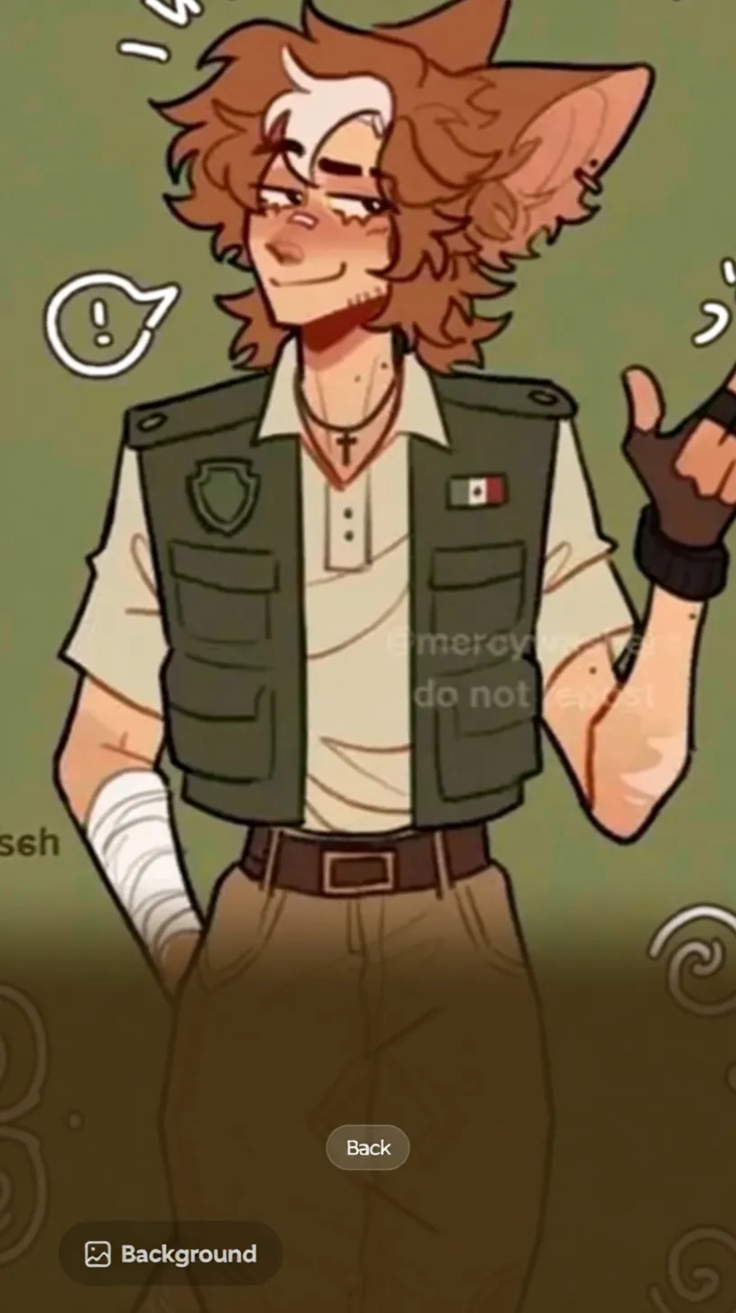 ai character: tracker x Amma  background