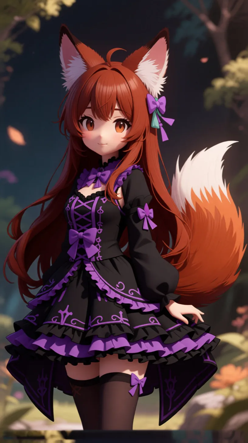 ai character: lunar the fox   background