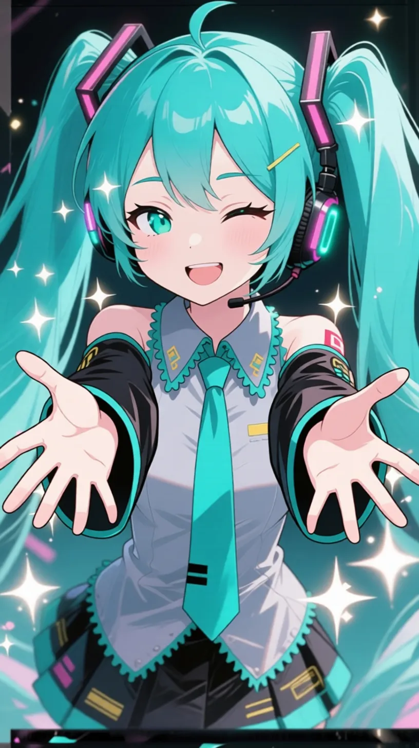 ai character: Hatsune Miku background