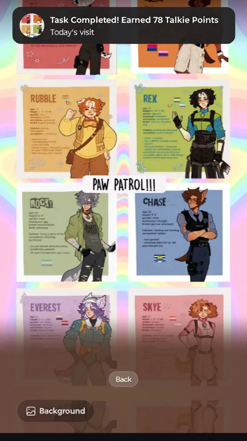 ai character: crew  background