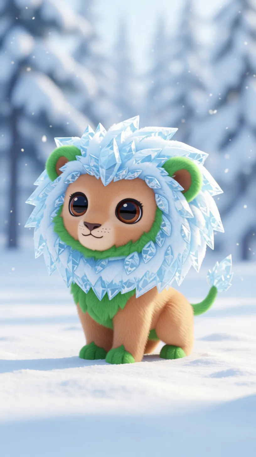 ai character: Frostfluff Lionet  background