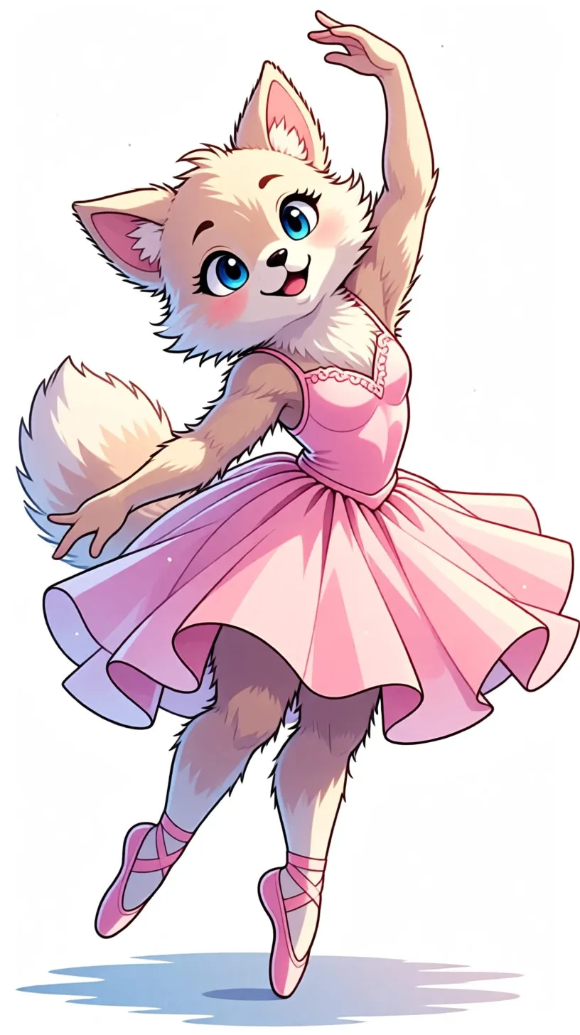 ai character: ballerina furry ￼ background