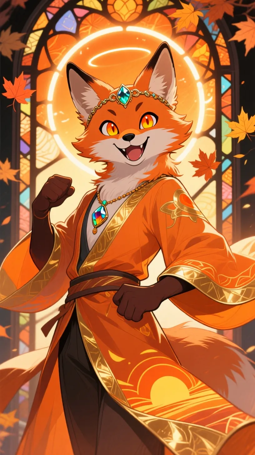 ai character: Orange Hunter background