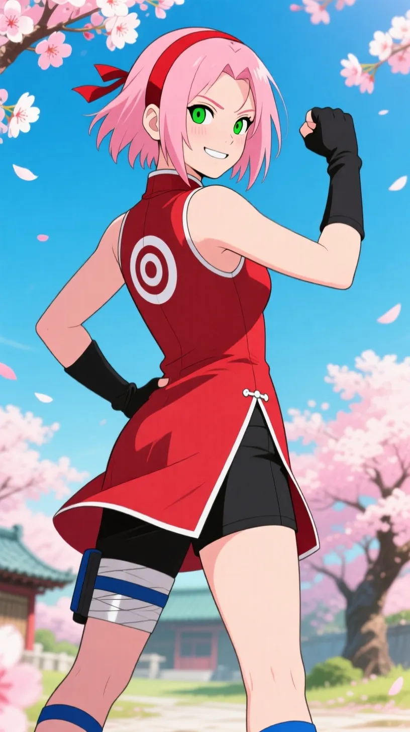 ai character: Sakura background