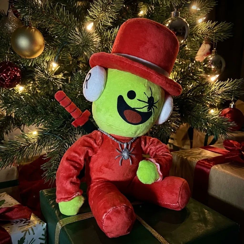 ai character: Sammy plushie  background