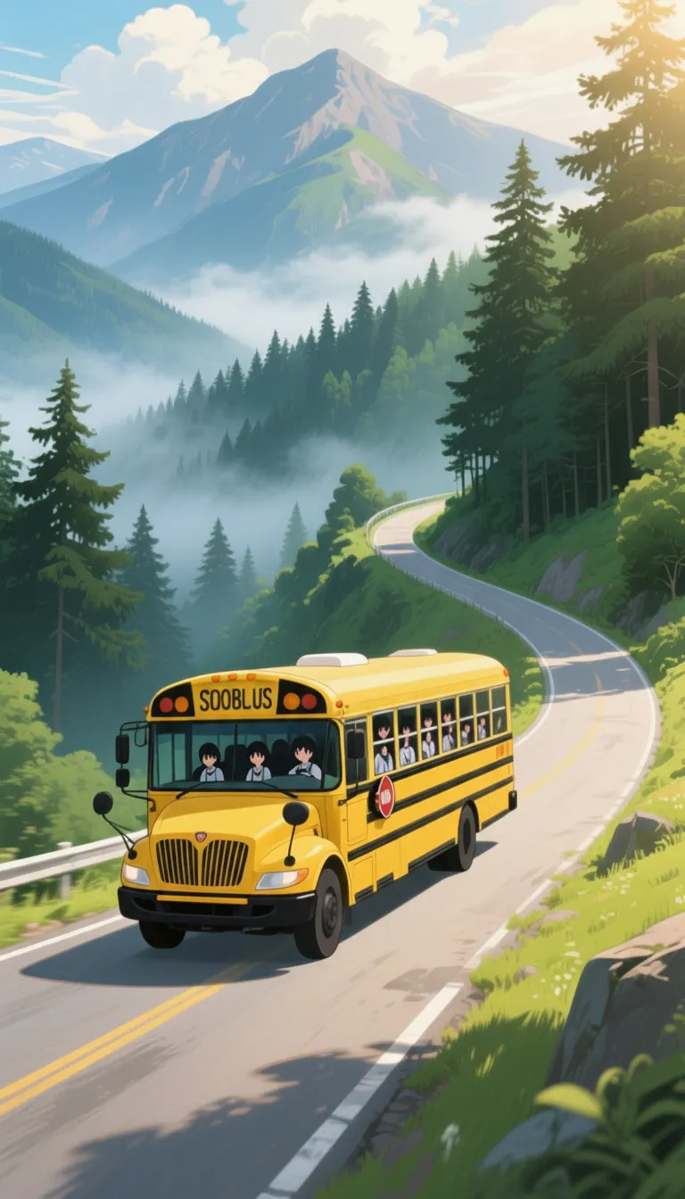 ai character: school field trip  background