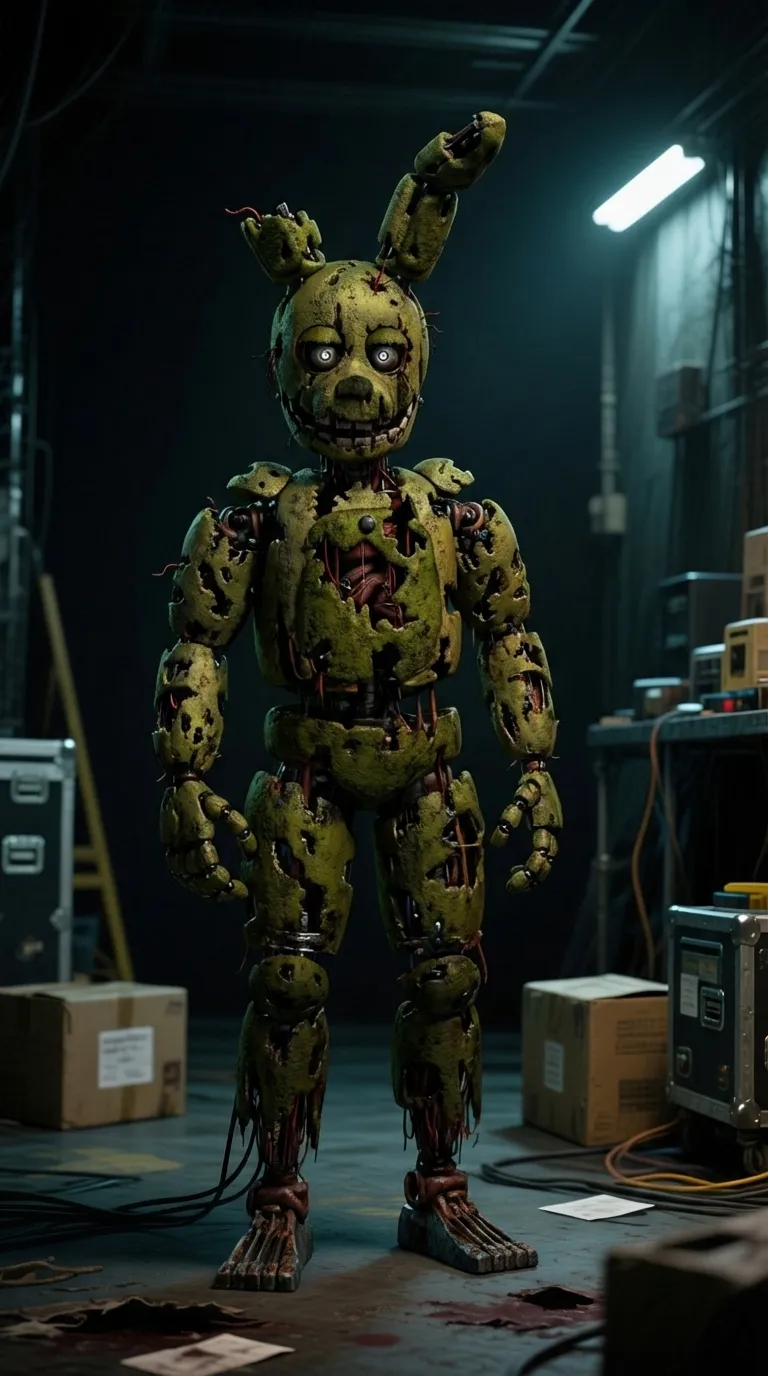 ai character: spring trap FNAF3 background