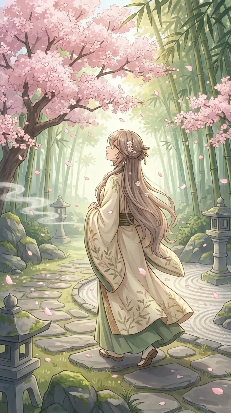 ai character: ⚝~•Zen garden•~ ⚝  background