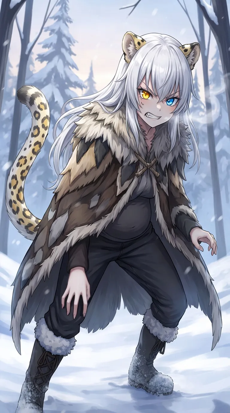 ai character: Leopard mother background