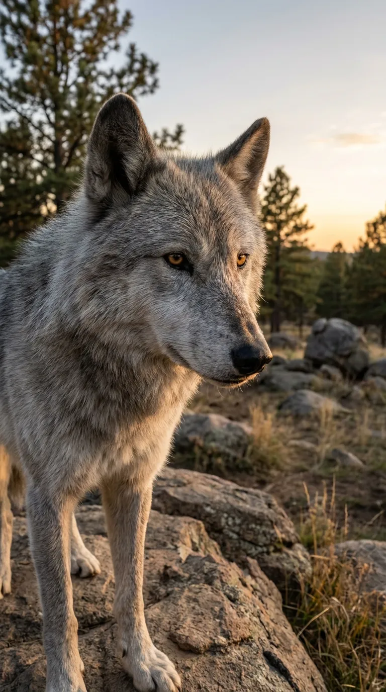 ai character: male wolfs background