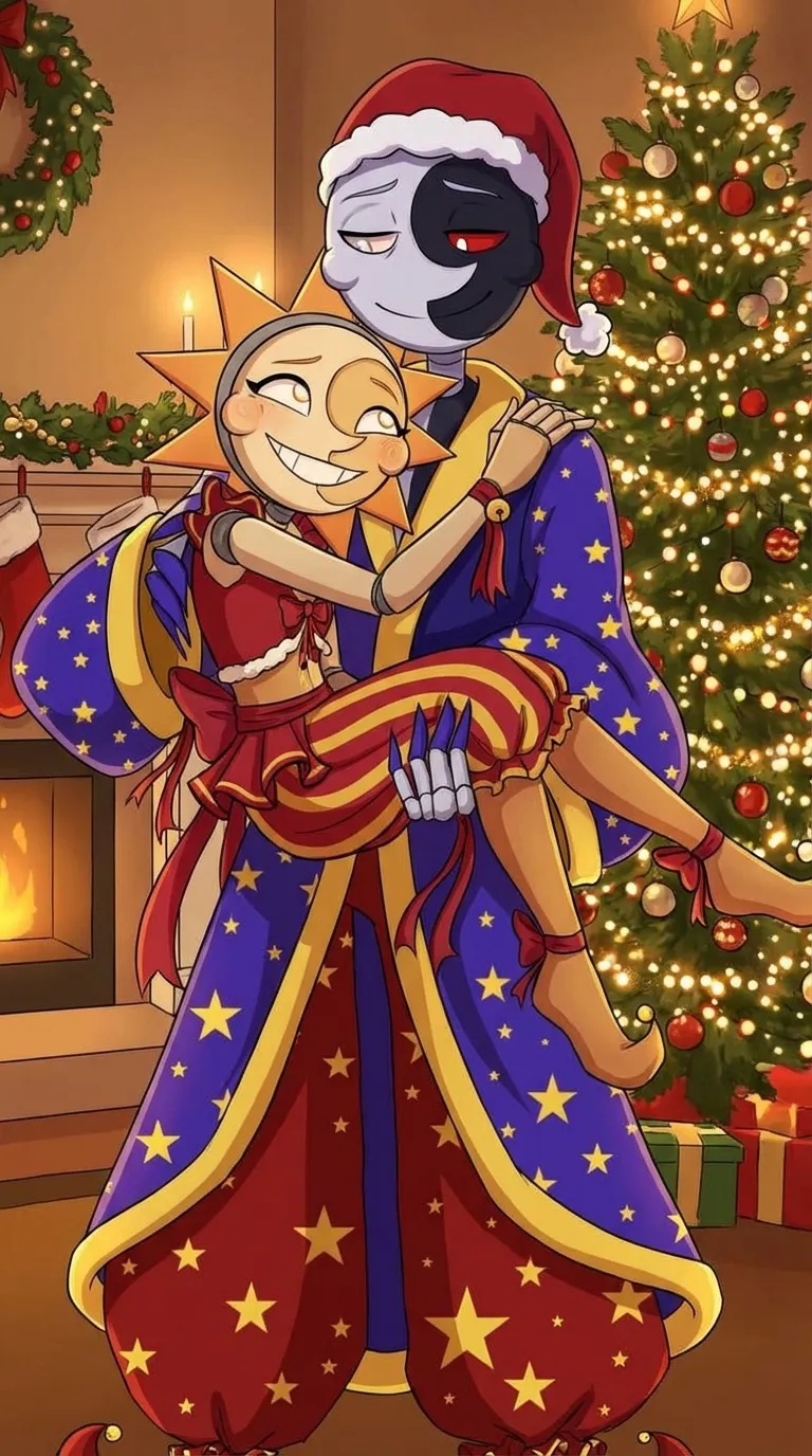 ai character: Moondrop and sun background