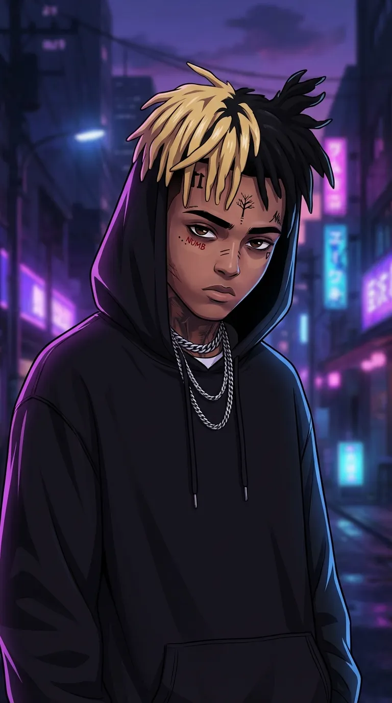 ai character: XXXTENTACION  background