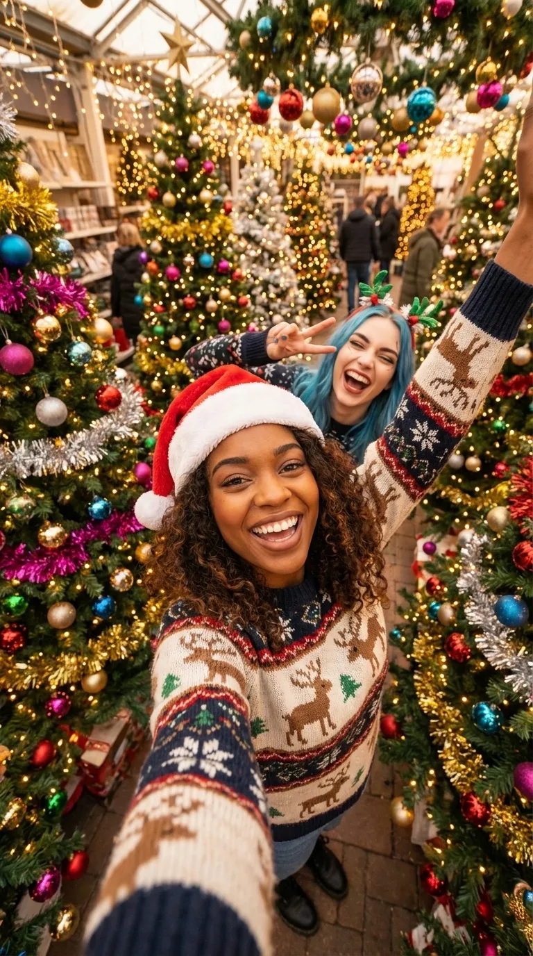 ai character: Christmas besties background