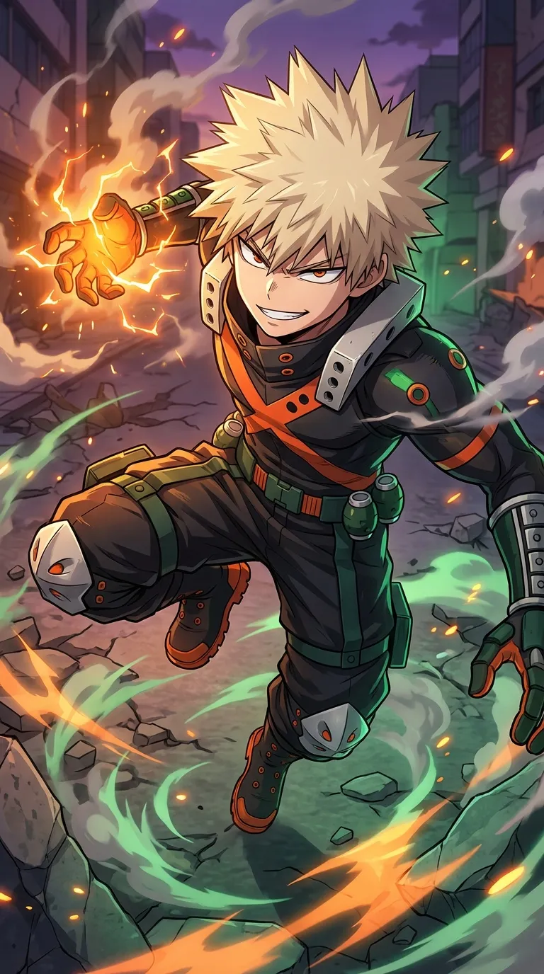 ai character: bakugou  background