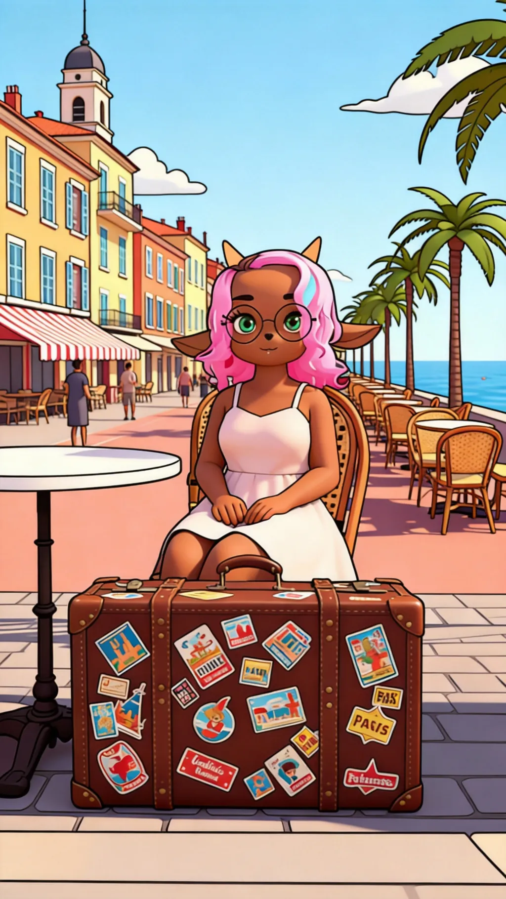 ai character: Charlotte Biquette background