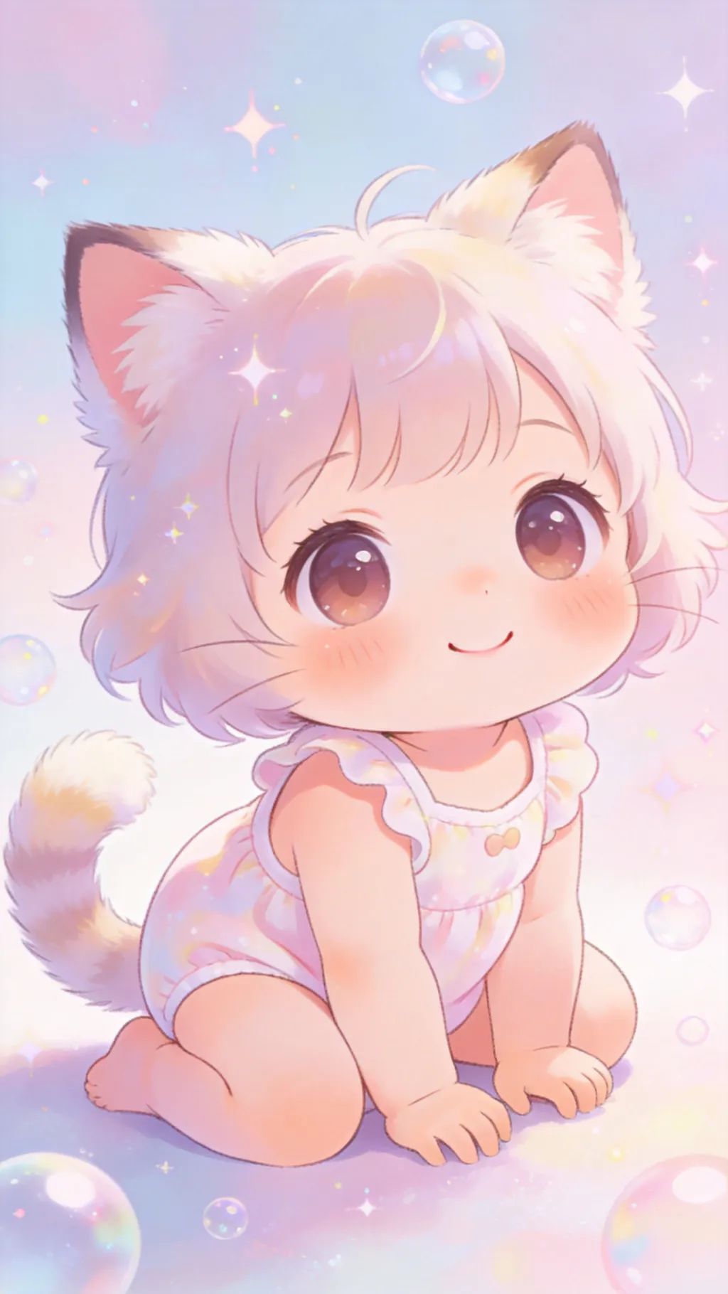 ai character: cat girl live background