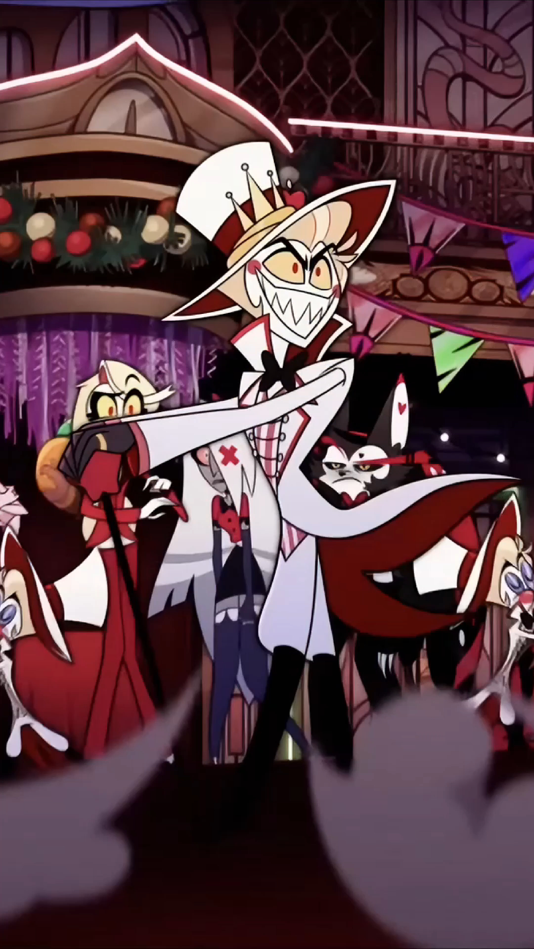 ai character: Lucifer Hazbin Hotel background